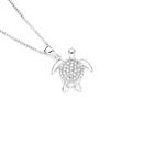 Sterling-Silver-Cubic-Zirconia-Turtle-Pendant Sale