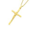 9ct-Gold-40mm-Inri-Crucifix-Mens-Pendant Sale
