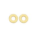 9ct-Gold-Diamond-Cut-Open-Circle-Stud-Earrings Sale