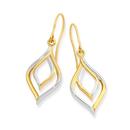9ct-Gold-Two-Tone-Double-Kite-Drop-Earrings Sale