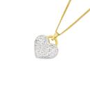 9ct-Gold-Two-Tone-12mm-Diamond-Cut-Reversible-Heart-Pendant Sale