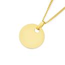 9ct-Gold-16mm-Round-Disc-Engravable-Pendant Sale