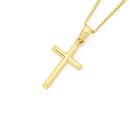 9ct-Gold-21mm-Slanted-Edge-Cross-Pendant Sale