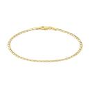 9ct-Gold-19cm-Solid-Flat-Diamond-Cut-Curb-Bracelet Sale