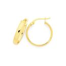 9ct-Gold-3x15mm-Half-Round-Hoop-Earrings Sale