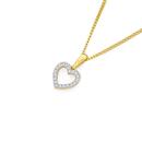 9ct-Gold-Diamond-Small-Open-Heart-Pendant Sale