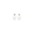 9ct-Gold-Cultured-Freshwater-Pearl-Cubic-Zirconia-Earrings Sale