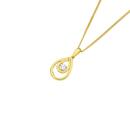 9ct-Gold-Cubic-Zirconia-Loop-Pendant Sale