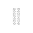 silver-cz-7-stone-chain-drop-stud-earrings Sale