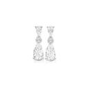 silver-pear-cz-drop-stud-earrings Sale