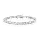 silver-cz-oval-tennis-bracelet Sale