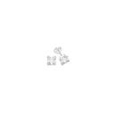 Silver-6mm-Double-Claw-Square-CZ-Stud-Earrings Sale