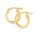 9ct-Gold-8mm-Half-Round-Twist-Hoop-Earrings Sale