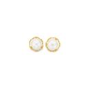 9ct-Gold-Cultured-Freshwater-Pearl-Earrings Sale