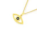 9ct-Gold-and-Blue-Rhodium-Diamond-Evil-Eye-Pendant Sale