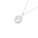 Sterling-Silver-Cubic-Zirconia-Horse-Horseshoe-Pendant Sale