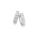 Sterling-Silver-Cubic-Zirconia-Bar-14mm-Huggie-Earrings Sale
