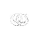 Silver-Double-24mm-Hoop-Earrings Sale