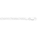 Italian-Made-Silver-Bevelled-31-19cm-Solid-Dia-Cut-Figaro-Bracelet Sale