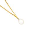 9ct-Gold-Cultured-Freshwater-Pearl-Teardrop-Pendant Sale