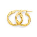 9ct-Gold-3x10mm-Twist-Hoop-Earrings Sale