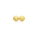 9ct-Gold-6mm-Diamond-cut-Button-Stud-Earrings Sale