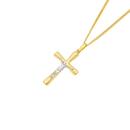9ct-Gold-Two-Tone-Crucifix-Pendant Sale