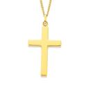 9ct-Gold-30mm-Plain-Cross-Pendant Sale