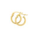 9ct-Gold-3x10mm-Square-Tube-Hoop-Earrings Sale