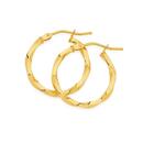 9ct-Gold-15mm-Squared-Twist-Hoop-Earrings Sale