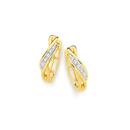 9ct-Gold-Diamond-Twist-Huggie-Earrings Sale