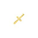 9ct-Gold-16mm-Diamond-Cut-Flute-Cross-Pendant Sale