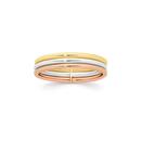 9ct-Gold-Tri-Tone-3-Row-Tube-Ring Sale
