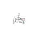 Silver-CZ-Pink-Little-Princess-Pendant Sale