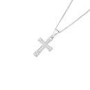 Sterling-Silver-Cubic-Zirconia-Flared-Cross-Pendant Sale