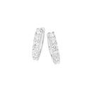 Sterling-Silver-Cubic-Zirconia-Huggie-Earrings Sale