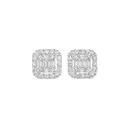 Silver-Square-CZ-Cluster-Stud-Earrings Sale
