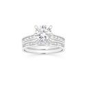 Sterling-Silver-Round-Cubic-Zirconia-Solitaire-Bridal-Set-Size-S Sale