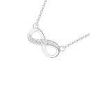 Sterling-Silver-Cubic-Zirconia-45cm-Infinity-Necklet Sale