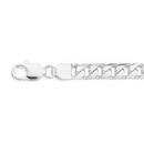 Sterling-Silver-22cm-Square-Cut-Curb-Gents-Bracelet Sale