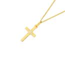 9ct-Gold-Two-Tone-10mm-Sunray-Diamond-Cut-Cross-Pendant Sale