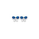 Silver-Blue-CZ-Fancy-Bow-Stud-Earrings Sale
