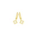 9ct-Gold-Mother-of-Pearl-Clover-Drop-Flex-Hoop-Earrings Sale