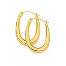 9ct-Gold-9mm-Flat-Oval-Creole-Earrings Sale