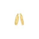 9ct-Gold-10mm-Fine-Line-Pattern-Half-Round-Hoop-Earrings Sale