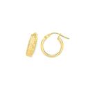 9ct-Gold-10mm-Square-Tube-Pattern-Lined-Hoop-Earrings Sale