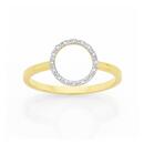 9ct-Gold-Diamond-Circle-Ring Sale