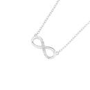 Sterling-Silver-Cubic-Zirconia-45cm-Fine-Infinity-Necklet Sale