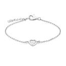 Sterling-Silver-Cubic-Zirconia-172cm-Heart-Bracelet Sale