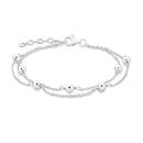 Silver-Double-Strand-1825cm-Cable-Bracelet Sale